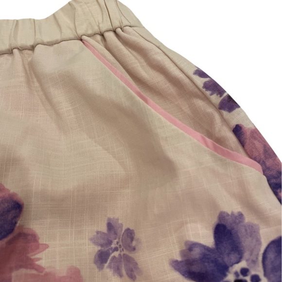 Anthropologie Edme & Esyllte Pink Purple Floral Skirt Size Small - Picture 2 of 4